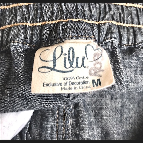 Denim A-Line Mini Skirt: High Waisted Lightweight, Double Bronze Buttons, Sz. M - Picture 6 of 6